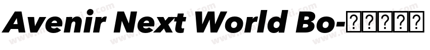 Avenir Next World Bo字体转换